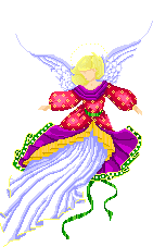 angel with red dress