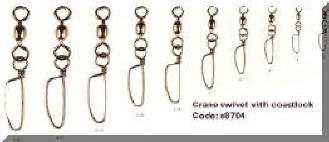 swivel, snap and general fishing terminal tackles