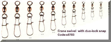 swivel, snap and general fishing terminal tackles