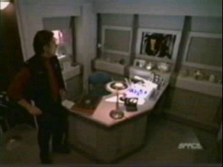An inside view of Captain Gideon's quarters