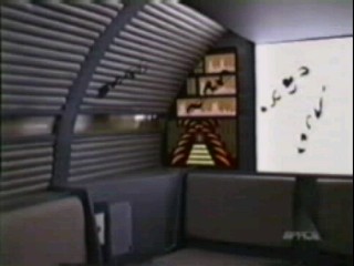 Matheson sees alien writing in transport tube