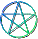 Image of blue green pentacle