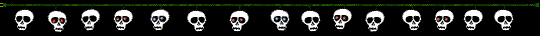 line of Xmas skulls