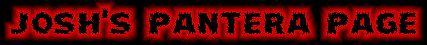 Josh's Pantera Page