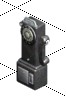 Old black downtown payphone