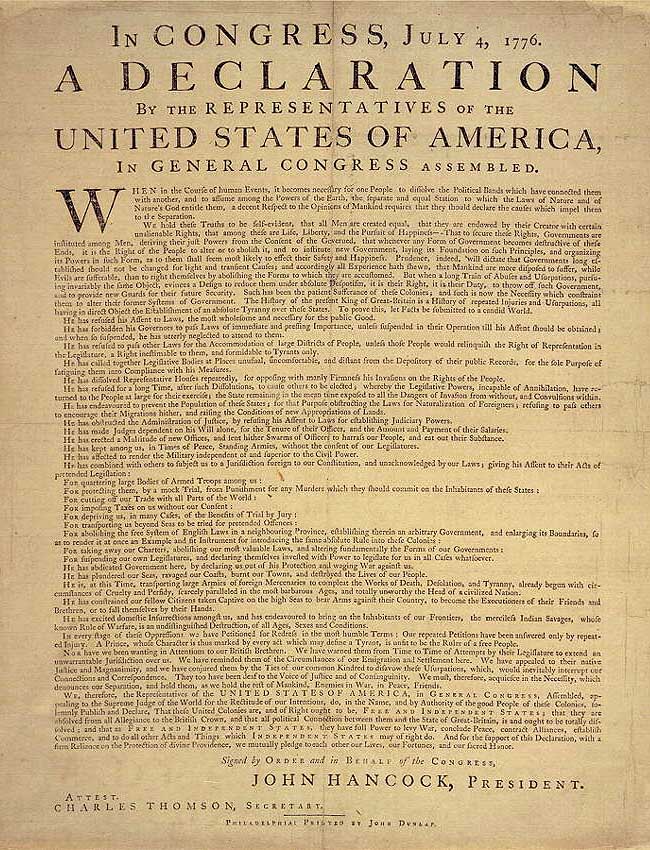 Click on the Declaration to go to a full text rendition