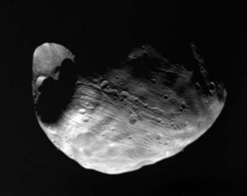 Phobos a satellite of planet Mars