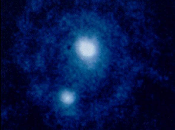 Planet Pluto with it's satellite Charon
