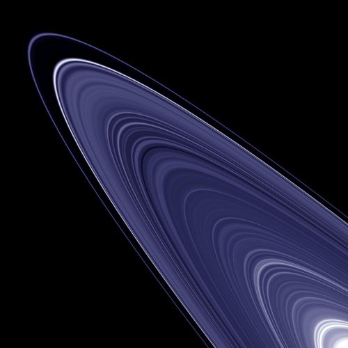 An aritist's rendition of the rings of planet Uranus 