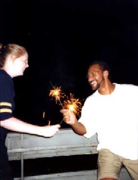 Fencing with sparklers