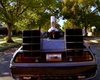 Placa futurstica do DeLorean