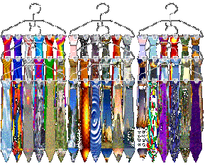 Where does he keep all those ties?
