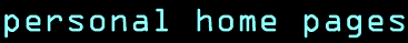 personal home pages
