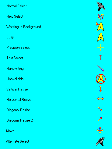Star Trek Theme Cursors
