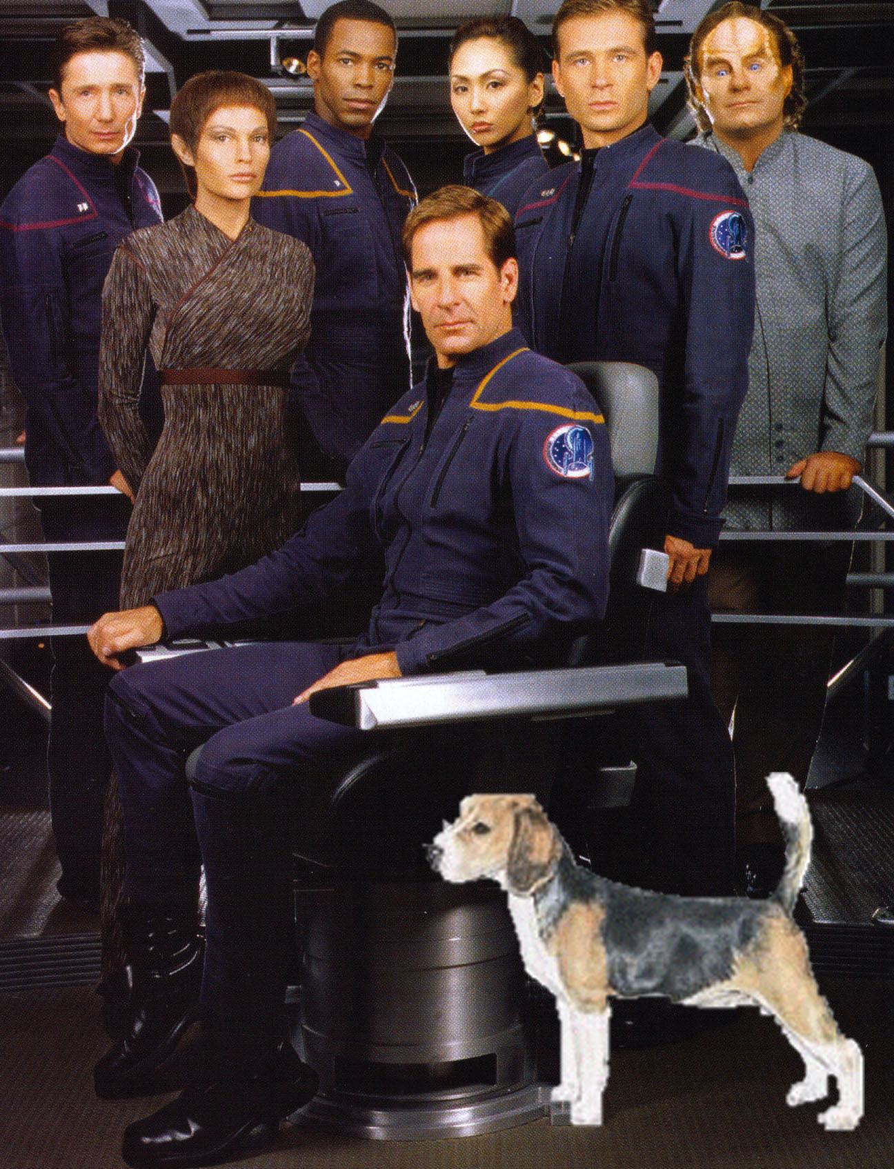 Enterprise Cast Photo with Porthos