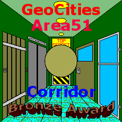 GeoCities Area51 Corridor Bronze Award!