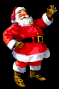 Santa playing with something invisible