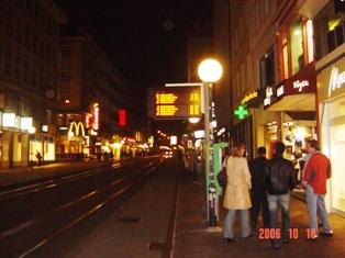 Our group walking across Basel City