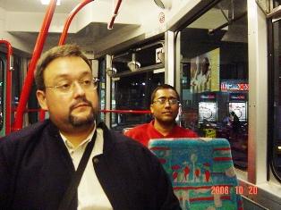 Jorge and Me in a Tram....