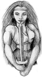 Girl with plump arms.