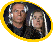 Merlin and his ladylove Nimue played by Isabella Rosselini
