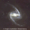 A barred spiral galaxy