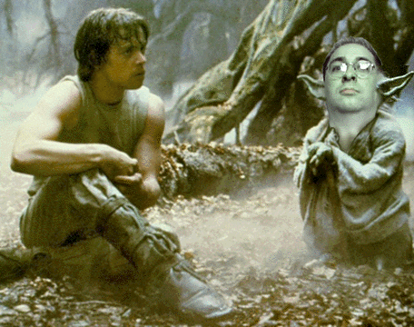 [Master Warda teaches young Skywalker the way of the Jedi]