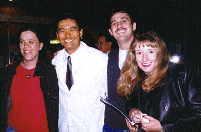 Chow Yun-Fat & fans at the 1997 Toronto Film Festival