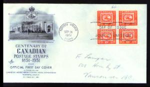 FDC of the 1951 Beaver stamp
