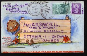 A funny postage envelope