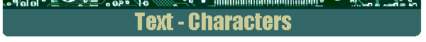 Text - Characters