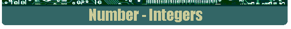 Number - Integers