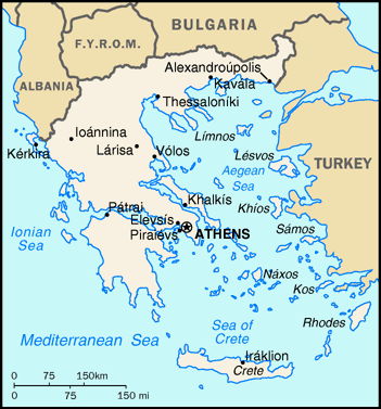 Map of Greece