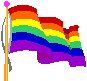 Animated rainbow flag graphic
