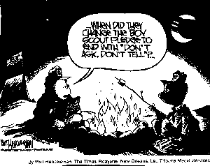 When did they change the boy scout pledge to end with 'Don't Ask, Don't Tell?