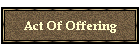 Act Of Offering