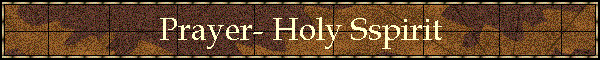 Prayer- Holy Spirit