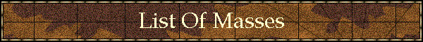 List Of Masses