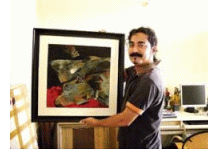 A painting by Barua