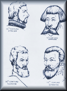 Beards were popular in Europe.