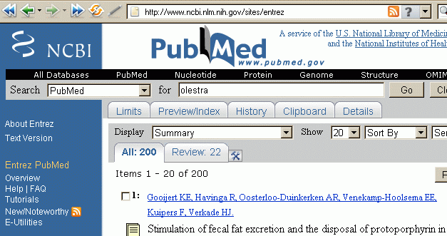  PubMed output for my sample search 1.