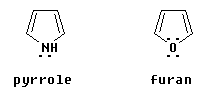 pyrrole, furan