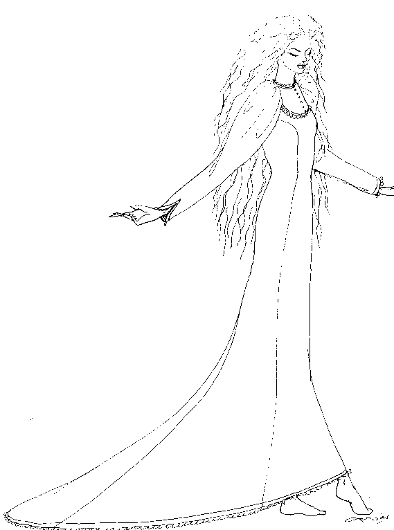 Figure 4: Early twentieth century holoku. Illustration by Claire Pimentel.