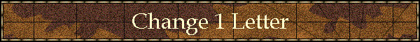 Change 1 Letter