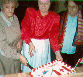 Cutting the Canada Day cake