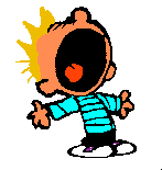 A PICTURE OF CALVIN YELLING
