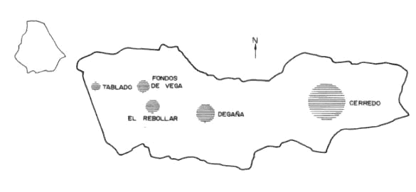 Distribucin y tamao de poblacin en 1981