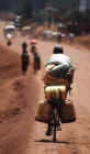 Biker in the town of Kaltera, Tanzania