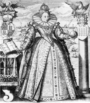Isabel I de Inglaterra. Grabado de Crispin de Passe.