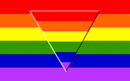 Rainbow gay triangle flag